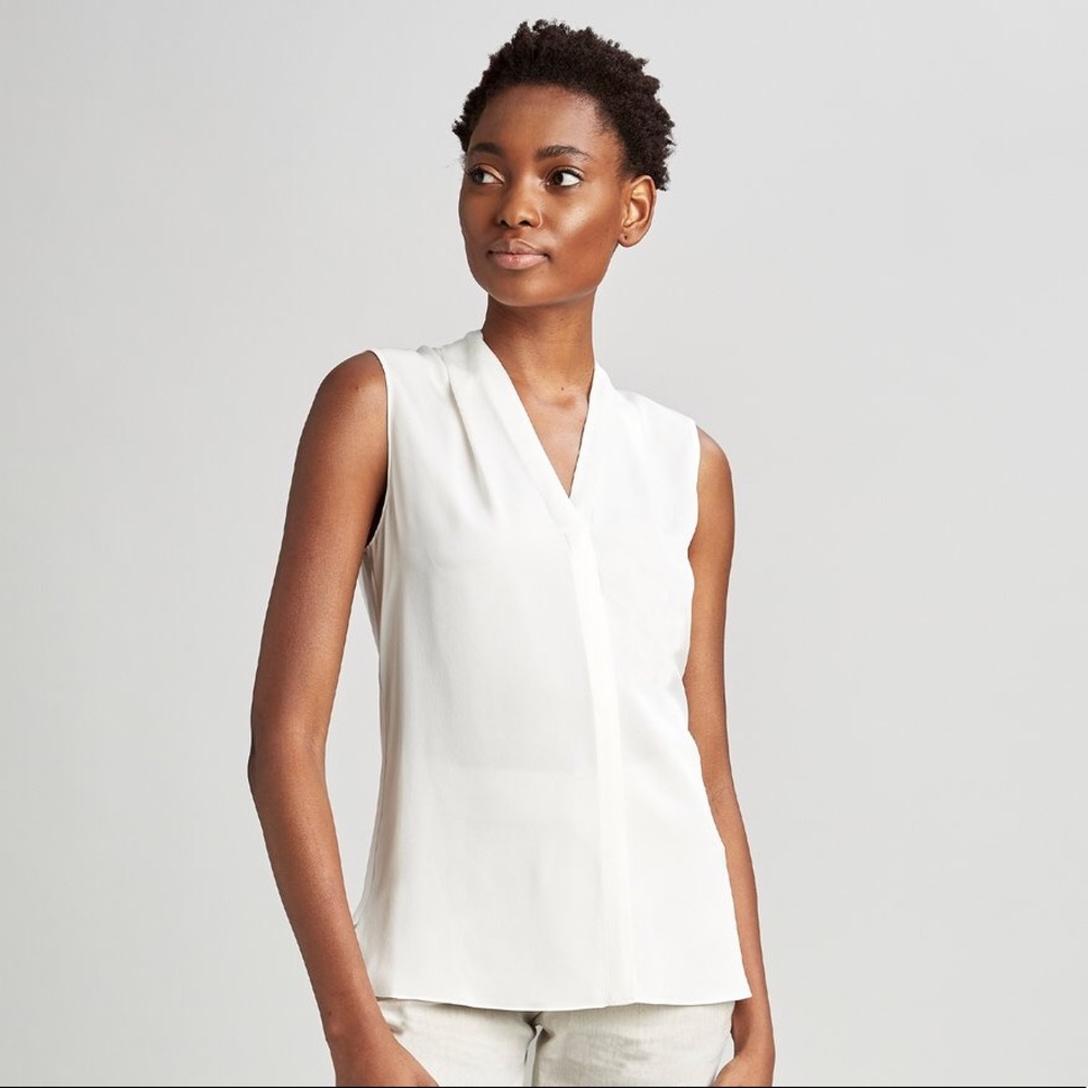 SOLD Ellie Tahari GINNY SHIRT - Color: Fresh Pearl